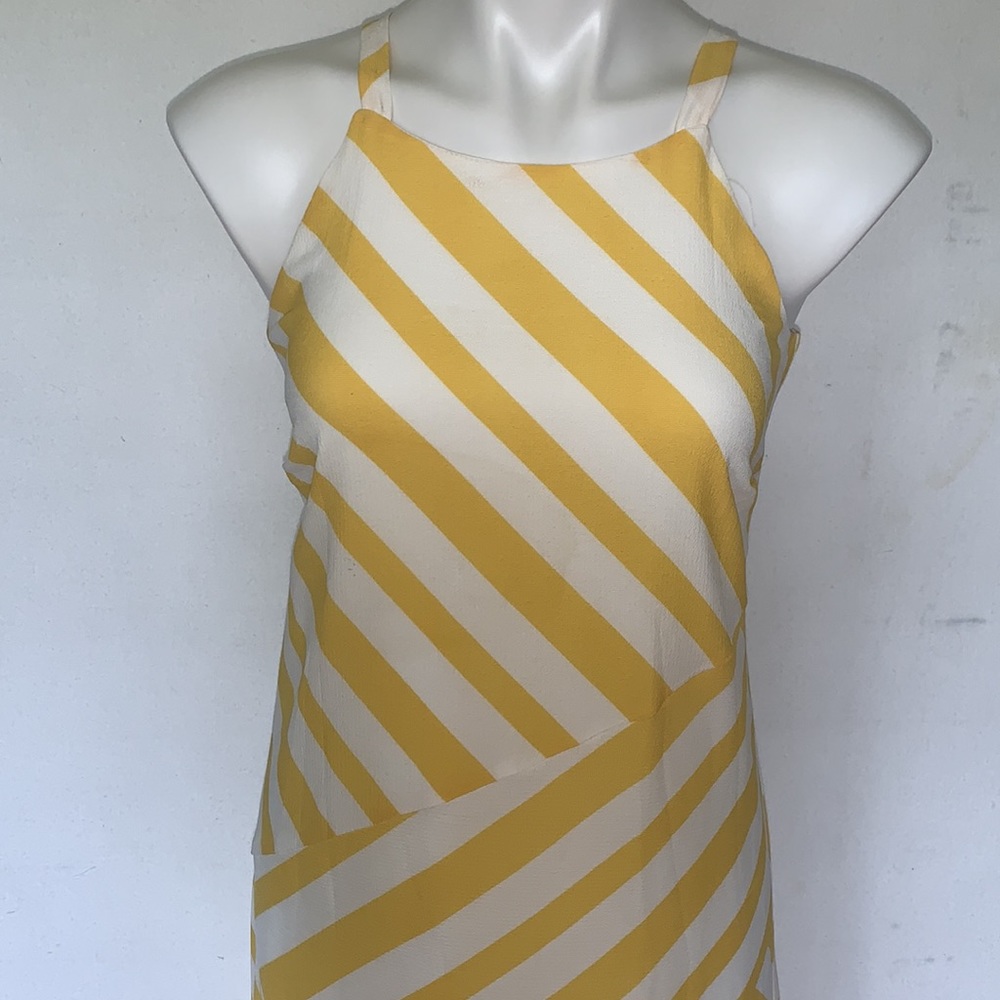 Yellow & White Striped Summer Dress
